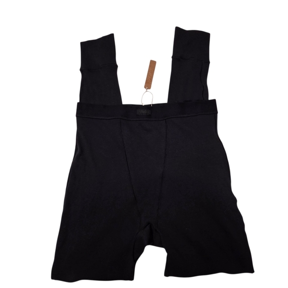 SKIMS Cotton Rib Leggings Pants Soot Black Size Large NWT - Picture 2 of 6